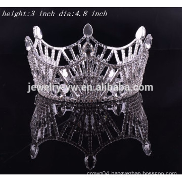 bridal hair accessories full round rhinestone tiara and crown for sale